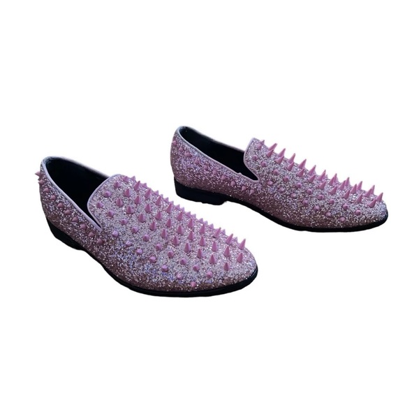 Enzo Romeo SPK09 Men's Vintage Spike Dress Loafers Slip On Tuxedo Dre - Picture 4 of 8